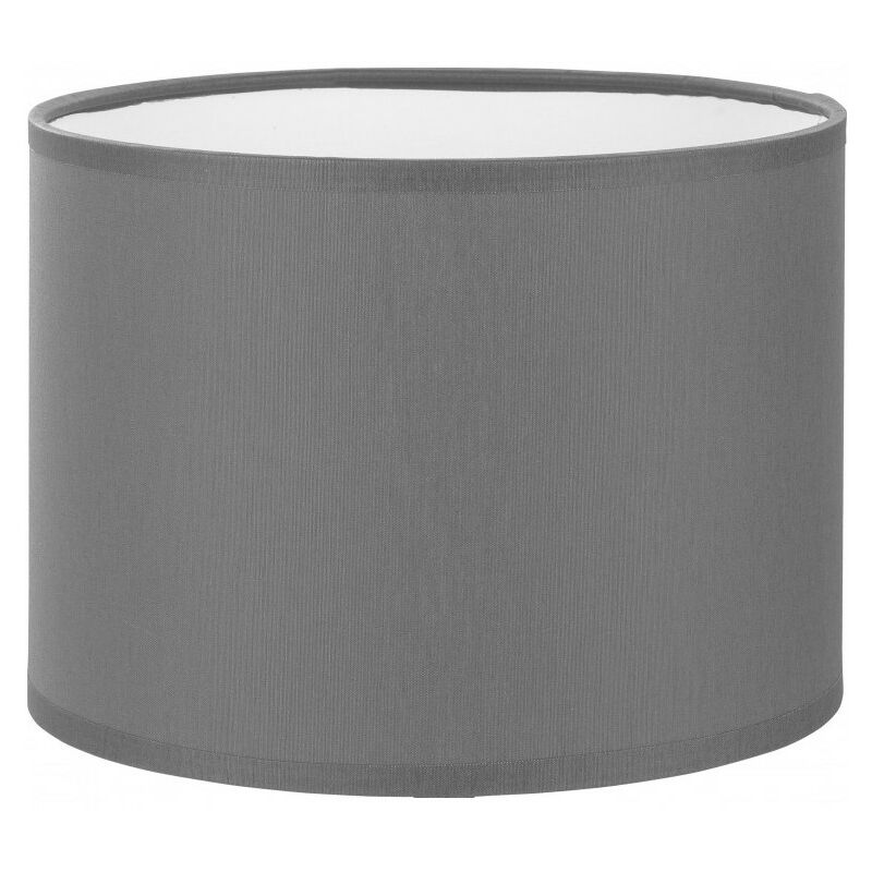 Image of Paralume in tela color grigio dal design cilindrico in stile moderno per lampade da tavolo scrivania Ø20cm - Grafite