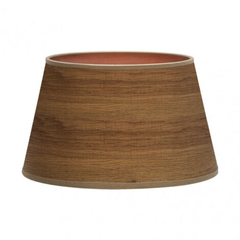 paralume salma e27 legno scuro 45dx35dx30h   aperto conico