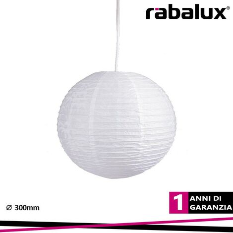 Paralume sferico carta bianco 30 cm Rice Rabalux 4894
