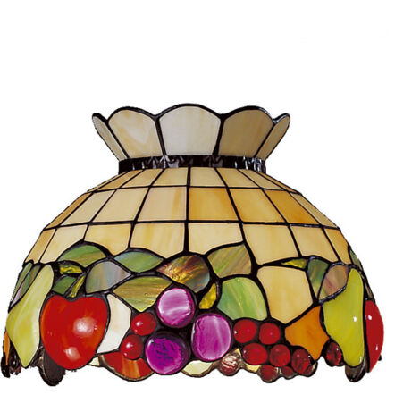 Paralume Tiffany In Vetro Decorato Multicolor D. 30Cm