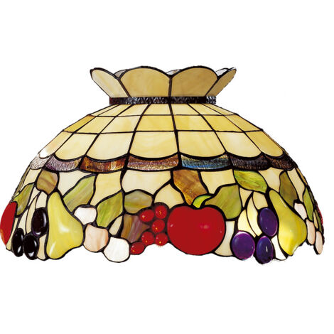 Paralume Tiffany In Vetro Decorato Multicolor D. 45Cm