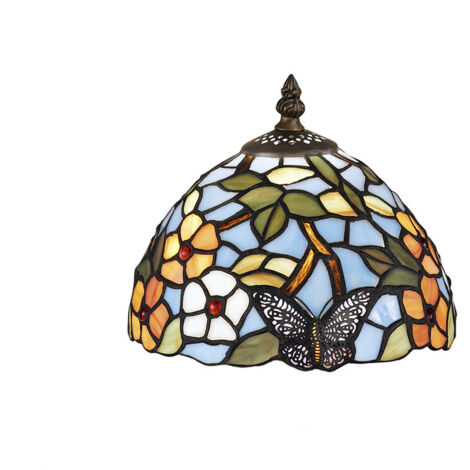 Paralume Tiffany Vetro Decorato Multicolor D. 20Cm