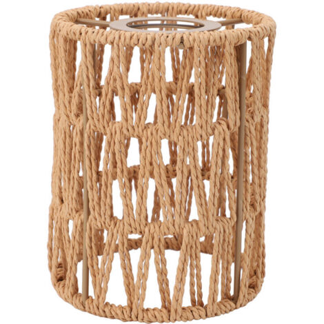 Paralumi Eosnow effetto rattan retrò, stile bohémien, intrecciati a mano, per lampade da terra, lampadari e lampade da tavolo, confezione da 4 pezzi.