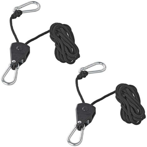 Paranco a puleggia con cricchetto e fune - set di 2 pezzi 68kg