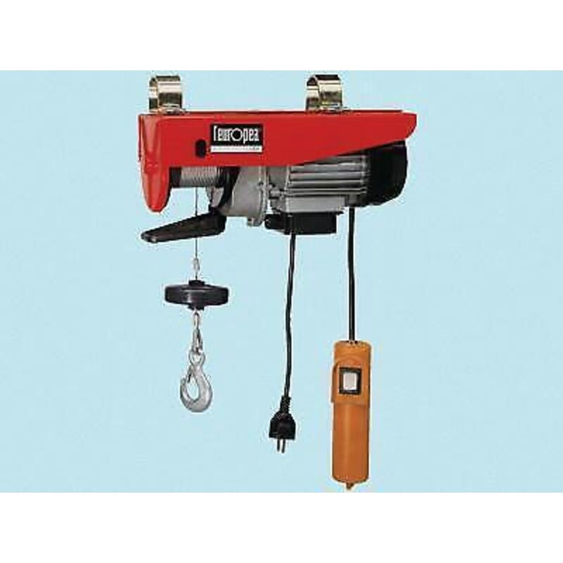 Paranco Elettrico 125 Kg - Tiratutto Con Motore 450W | Cavo Acciaio | Per Sollevamento Sicuro