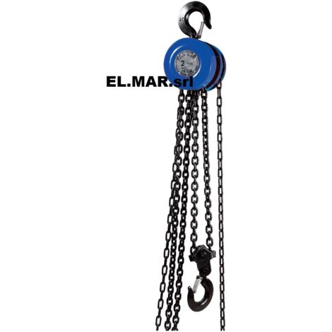 Paranco Manuale 500 Kg Catena 3 mt Verricello Montacarichi Officina