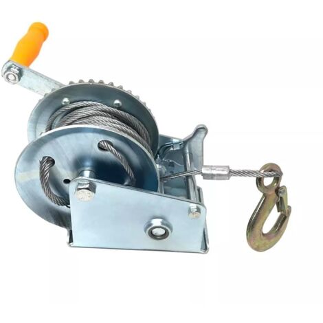 Paranco Montacarichi Verricello Gancio Manuale Argano 2000 Lb Cavo Acciaio 6 Mt