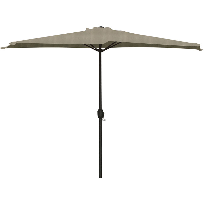 Parapluie aluminium croissant gris