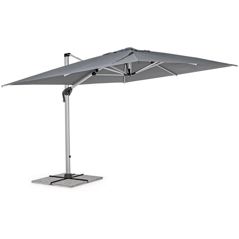 Parapluie à bras en aluminium gris Ines 3x4 cm