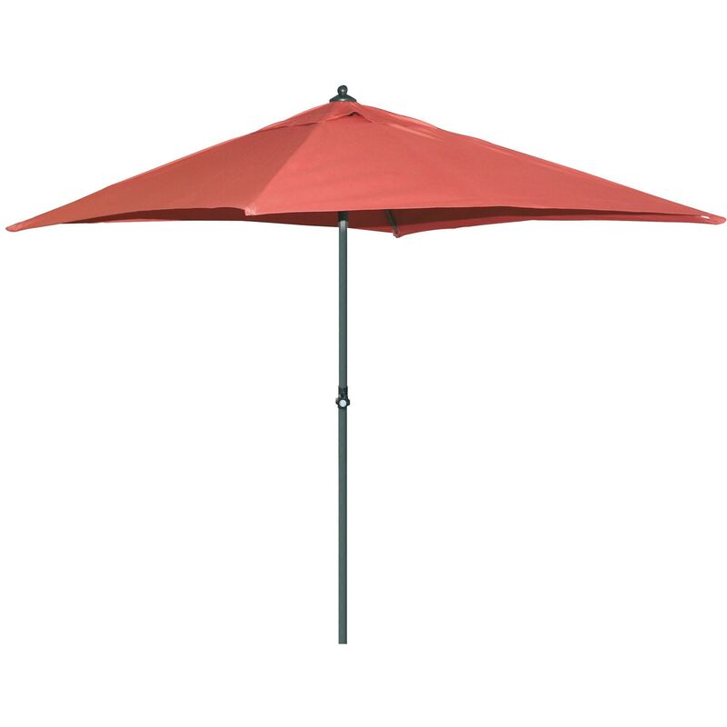 Parapluie carré en aluminium 200x200 cm Closeable du jardin de saumon