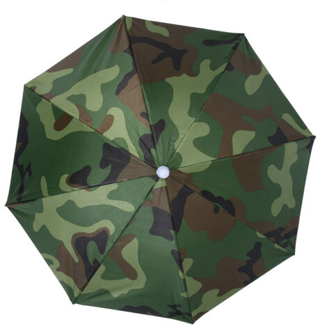 Parapluie Chapeau Anti-UV 65cm Pliable et Anti-Vent (Camouflage)