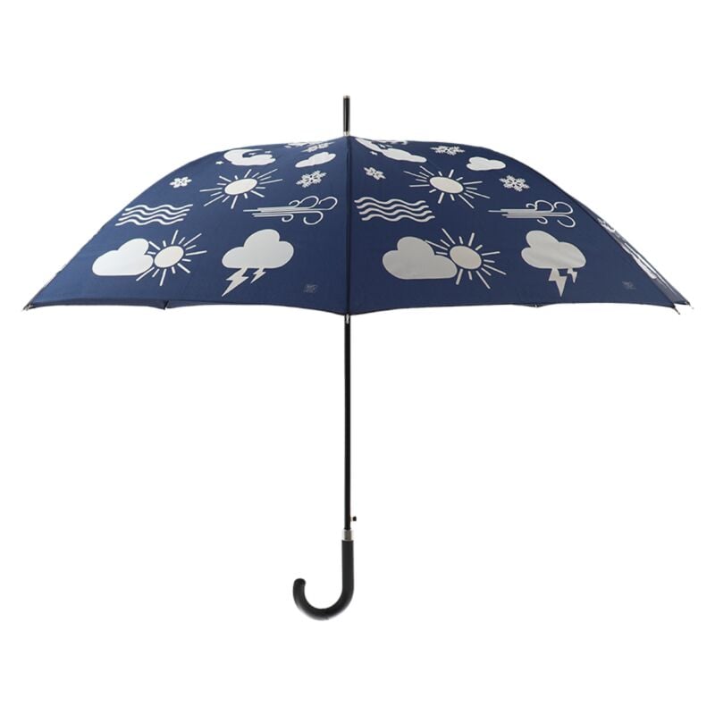 Esschert Design - Parapluie couleur changeante à imprimé météo - Bleu - d 120 x h 95 cm - Livraison gratuite