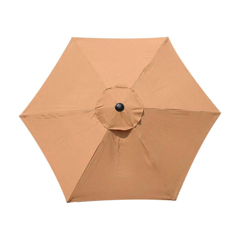 Tonchean - Housse de rechange pour parasol d'extérieur pour parasol à 6 os, imperméable 3M,Largeur 1,4m, protection uv, kaki