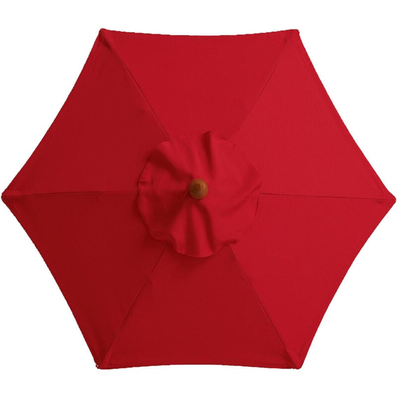 Tonchean - Housse de rechange pour parasol d'extérieur, pour parasol à 6 os, étanche 3M, Protection uv, rouge
