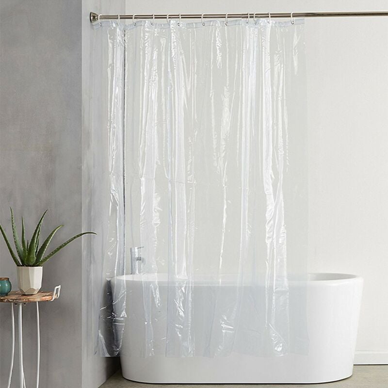 Parapluie de douche, Rideau de douche, Transparent Largeur 180 cm, Imperméable, Résistant à la moisissure