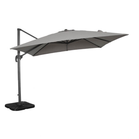 Parapluie de jardin 3x4 m avec poteau pivotant et antivento imago  1 BurlyWood