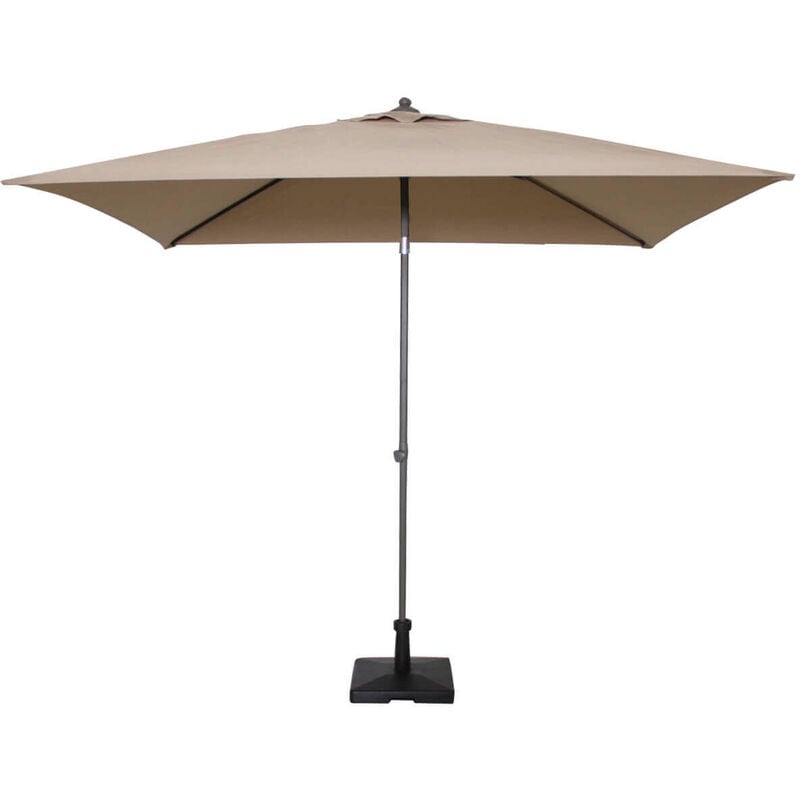 Gardeness - Parapluie de jardin avec mât de pôle pliant Gray - Gray