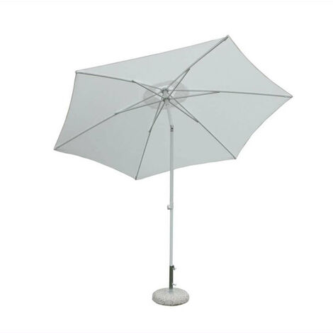 Parapluie de jardin avec mât de pôle pliant  White