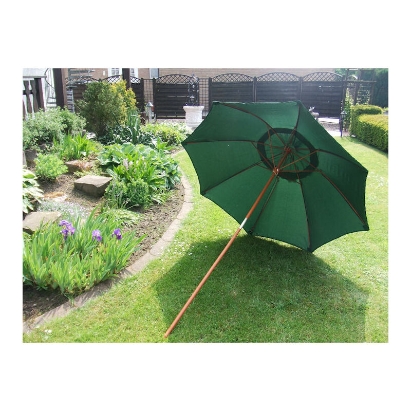 Spetebo - Parapluie de jardin en bois de bambou - Couleur : vert