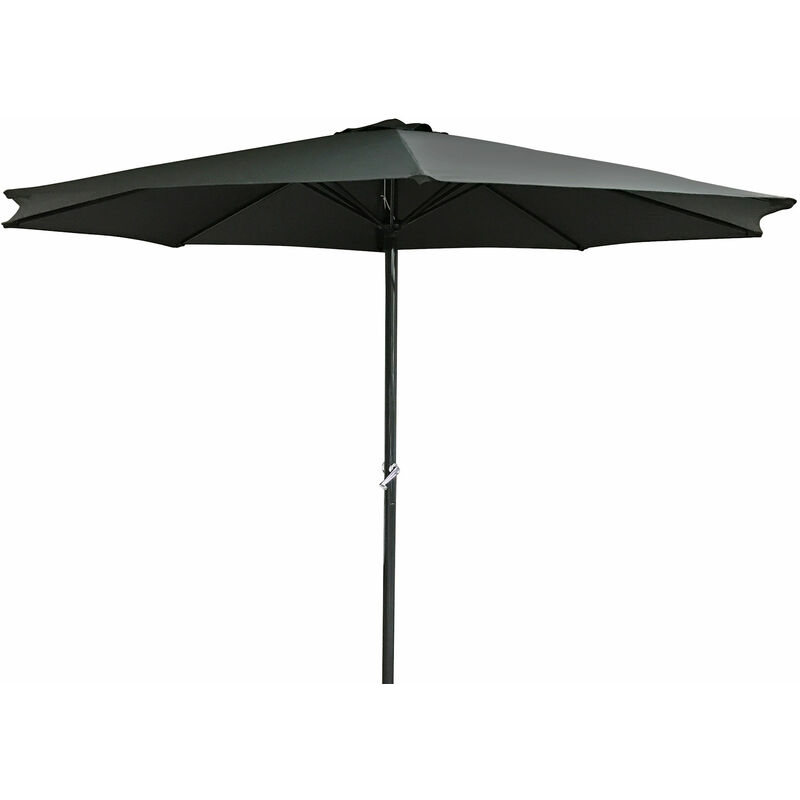 Spetebo - Parapluie de maison de campagne en aluminium ø 3m - Couleur : Anthracite
