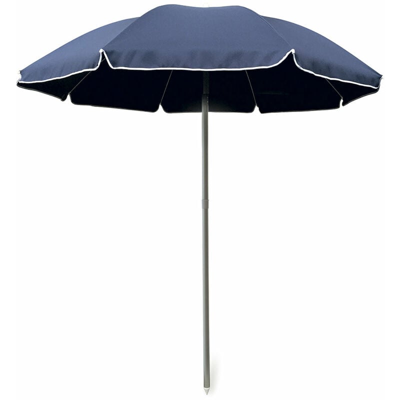 Playaness - Parapluie de plage Ø220 cm avec 8 bâtons renforcés en fibre de verre et sac de transport Rimini Plus