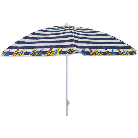 Parapluie de plage avec blanc et bleu TNT 150 cm