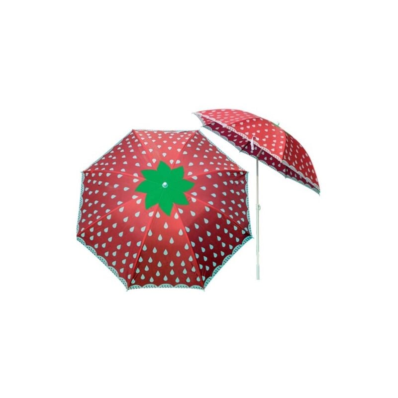Parapluie De Plage Avec Imprimé Fraise 180cm Avec Étui