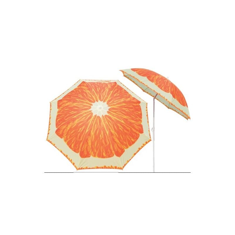 Parasol de plage imprimé fruits oranges 180CM avec étui
