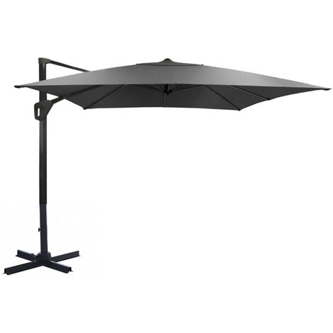 PARAPLUIE ELIOS NOVASUN RÉGLABLE/RÉTRACTABLE 3X3 GRIS FONCÉ