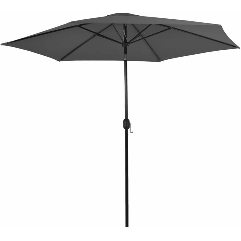 Parasol d'extérieur avec poteau en métal 300 cm Anthracite - Fimei