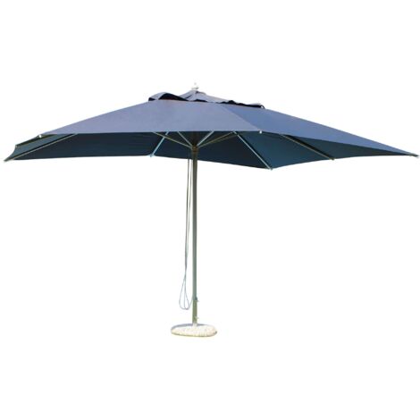 Parapluie extérieur professionnel 3x3 MT avec double cartuccola et Airvent avec poteau en aluminium vertique central  Grey