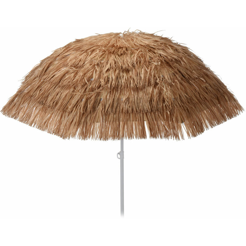 Spetebo - Parapluie Hawaii Ø 155 cm - Couleur : brun