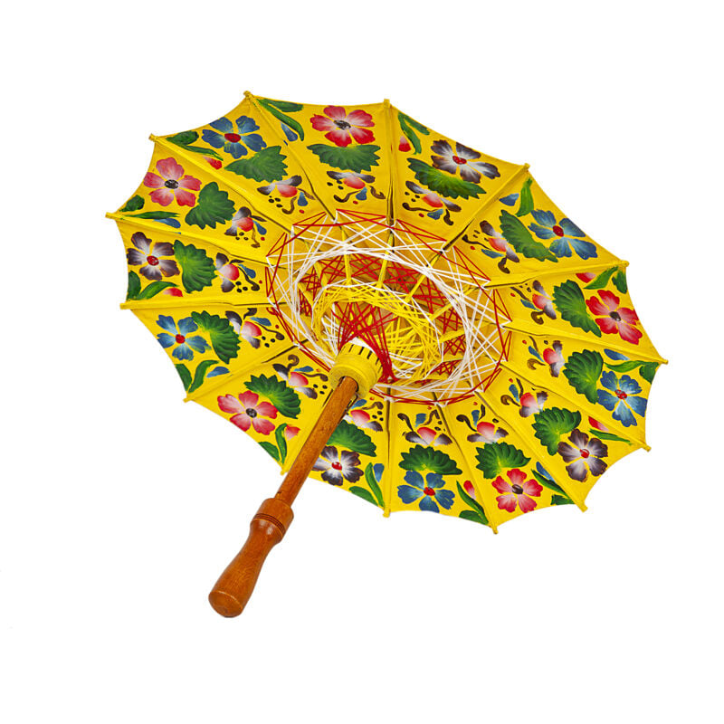 Parapluie Java peint en jaune