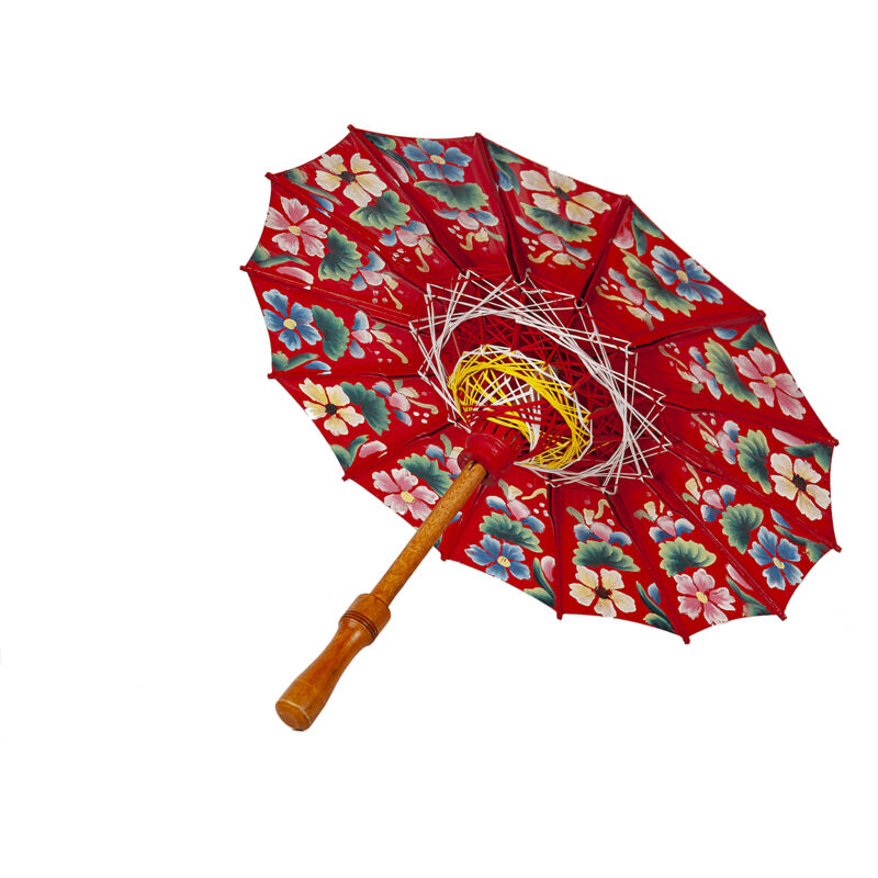 Parapluie Java peint en rouge