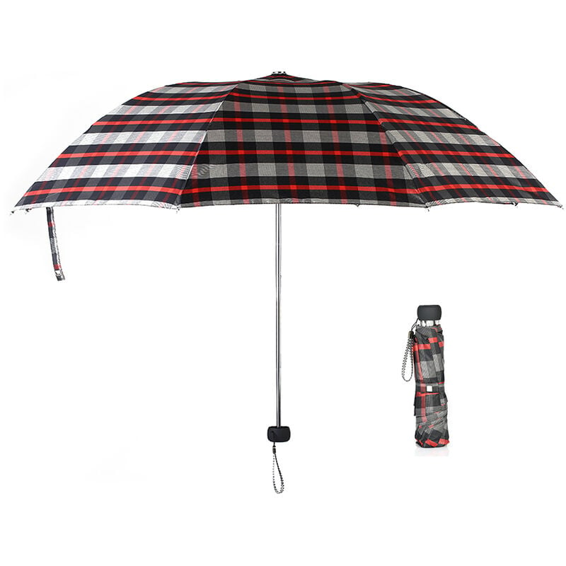 Parapluie Leger De Pliage De 8-Vent Impermeable A L'Eau Parapluie De Protection Uv De Upf 50+ Impermeable A L'Eau Avec Le Revetement D'Uva Pour Des
