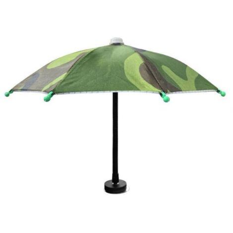 Parapluie magnétique pour téléphone portable, réglable et pliable, idéal pour la plage et l'extérieur (camouflage)