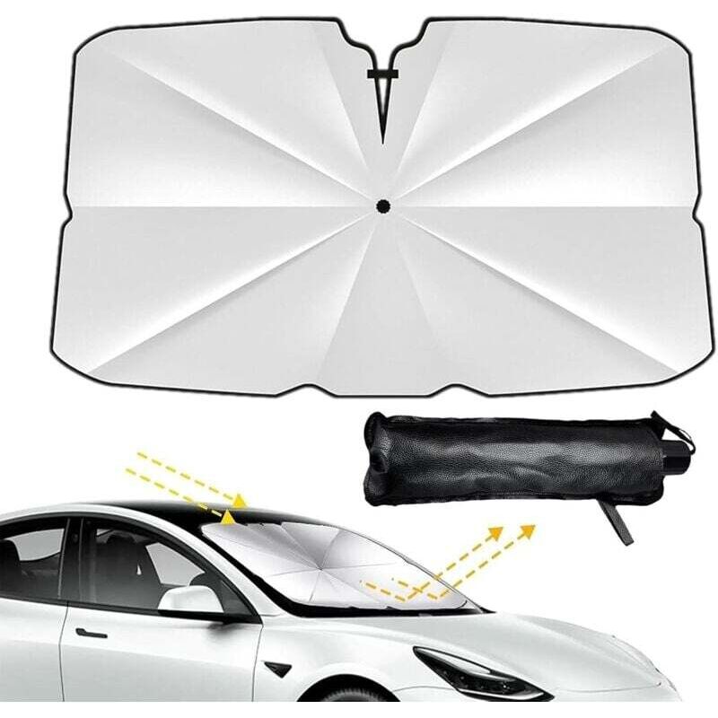 Parapluie Pare Soleil Pare Brise Avant de Voiture, Pare-Brise de Voiture Pliable, Protection uv et Isolation Thermique, Rangement Facile pour la