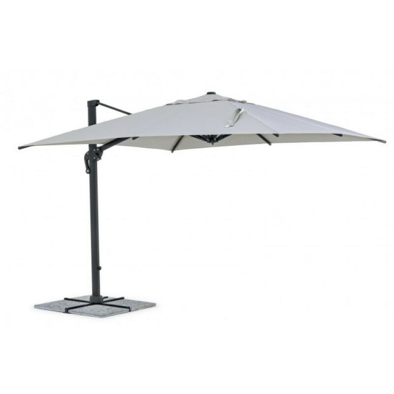 Iperbriko - Parapluie pliant en aluminium gris clair Ines 3x3 cm
