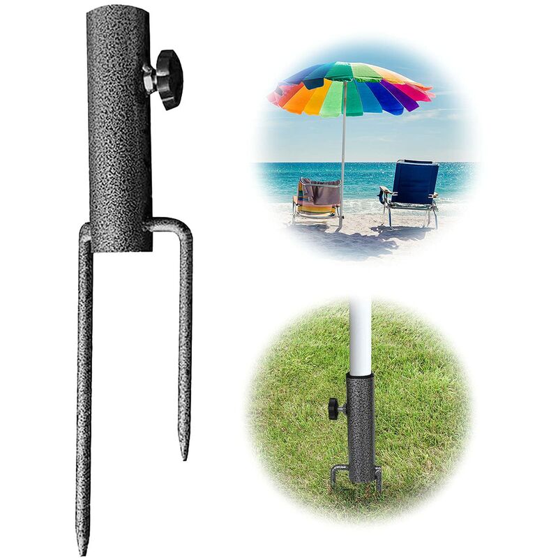 Parapluie sol pile clou parapluie plage sable ancre parapluie pile fer parapluie base parapluie accessoires balcon fixe parapluie pôle épaisseur