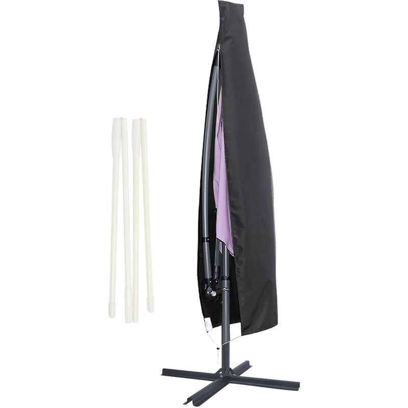 Vingo - Parapluies Housse de protection Housse de parasol résistant à la chaleur,265cm,noir