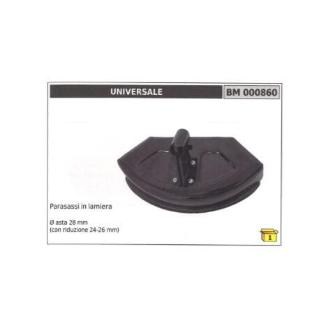 Parasassi in lamiera UNIVERSALE per decespugliatore asta Ø28mm riduzione 24-26mm