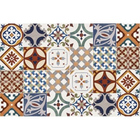 paraschizzi in alluminio azulejos rosse, 48x72 cm