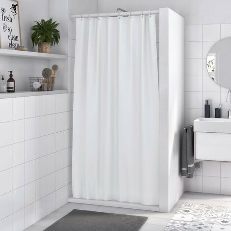 Paraschizzi -Vorhang für feste Farbe Dusche 240x200 cm - white