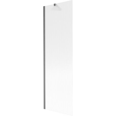 Paraschizzo per vasca da bagno Mexen Next 1 anta 60 x 150 cm, strisce, grigio canna di fucile spazzolato - 895-060-000-00-09-66