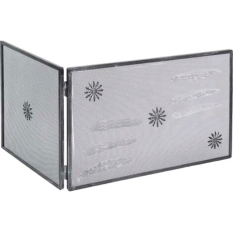 Parascintille 2 Ante Per Camino Ferro Battuto Cm 50+85X50 - 1 Pz