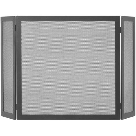 Parascintille con Antine 100x60 cm per Camino a Legna in Ferro Belfer 3009/A Antracite