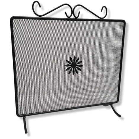 Parascintille fisso caminetto ferro battuto verniciato 60x50 cm schermo protettivo camino sicurezza casa