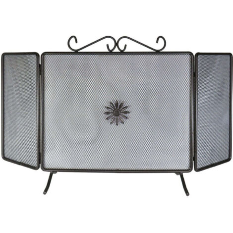 Parascintille In Ferro Battuto Mod.Skermo Con Ante 90xh.50cm   -677/a