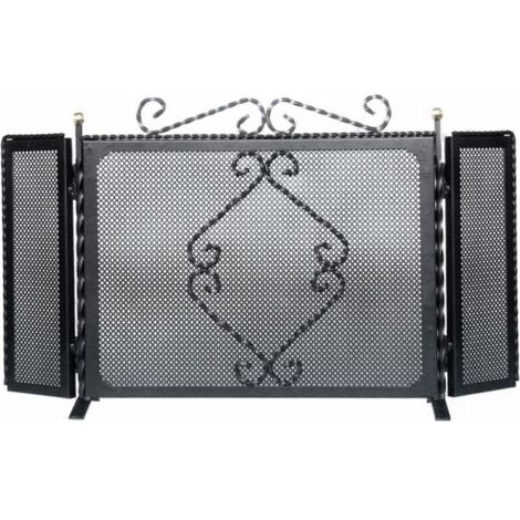 Parascintille Per Camino Monza - Ferro Battuto 70x40x45 Cm, Reversibile, Made In Italy - Foto 8