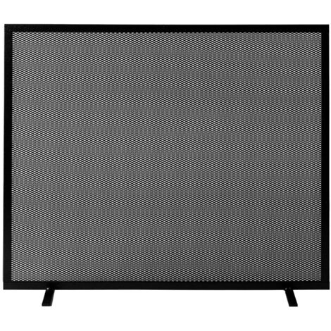 Parascintille per Camino 70x51 in Ferro Verniciato Grigio Martellato